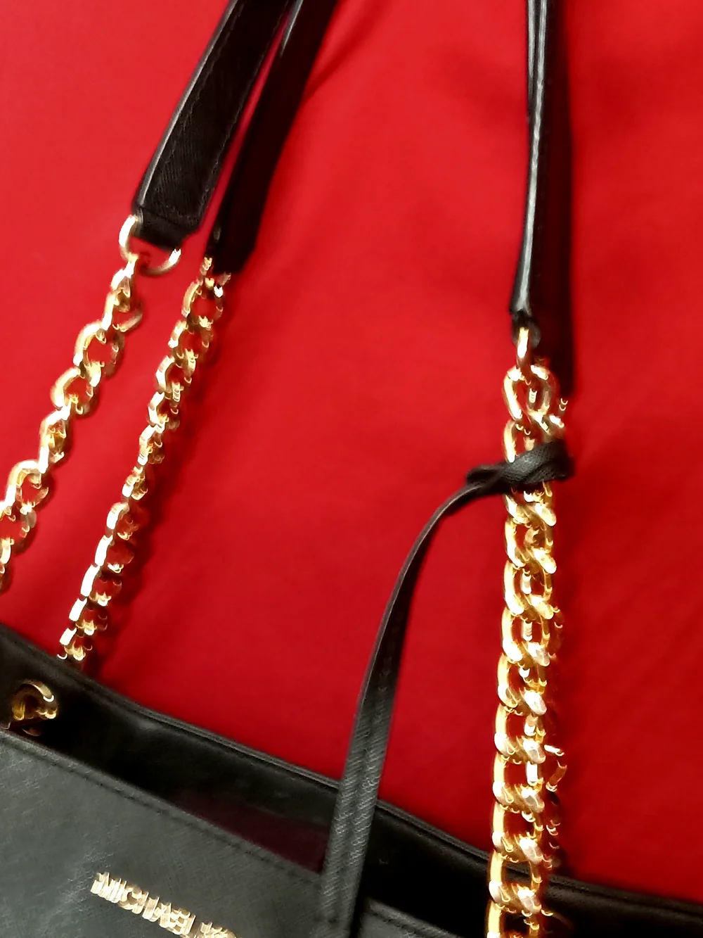 Michael Kors Susanna Gold Trim Tote Bag Purse